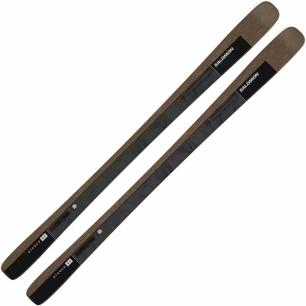 Nouveau 🔥 Skis Alpin SALOMON N STANCE 84 OTTER/BK/SILV 23 Marron / Noir 🔔