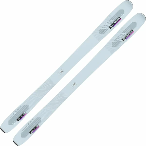 Promo 🥰 Skis Alpin SALOMON N QST LUX 92 GRAY DAWN/NEO 23 Bleu / Gris 🌟