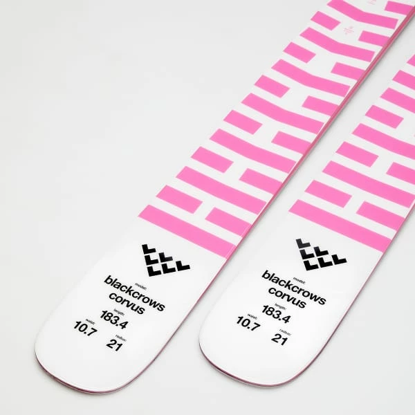 Meilleure affaire 🎁 Skis Alpin BLACK CROWS CORVUS 23 Blanc / Rose 😀 – Image 4