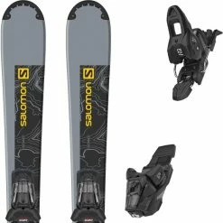 Tout neuf 🧨 Mini Skis SALOMON DISTANCE 125 + E M10 GW L90 23 Gris / Noir 🤩